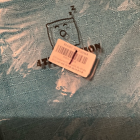 NWT 4th Emotion Set of 2 Solid Blue Double-Side Printed Cushion Cover 18"x18" - Picture 2 of 2